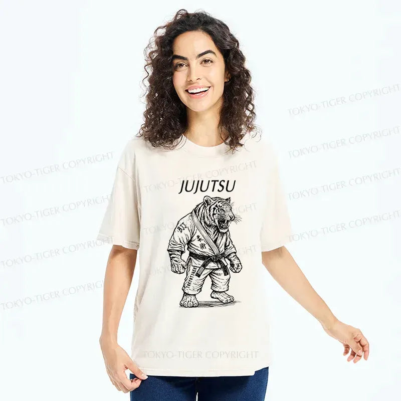 Kyoto-Lion Judo Tiger Washed T-Shirt