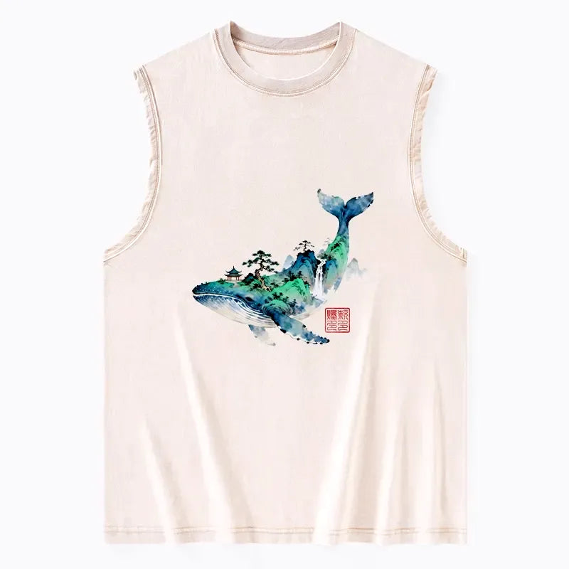 Kyoto-Lion Vintage Landscape Tank for Summer