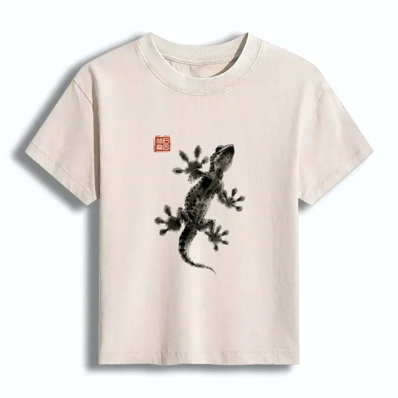Minimal Asian Ink Brush T-shirt for Summer