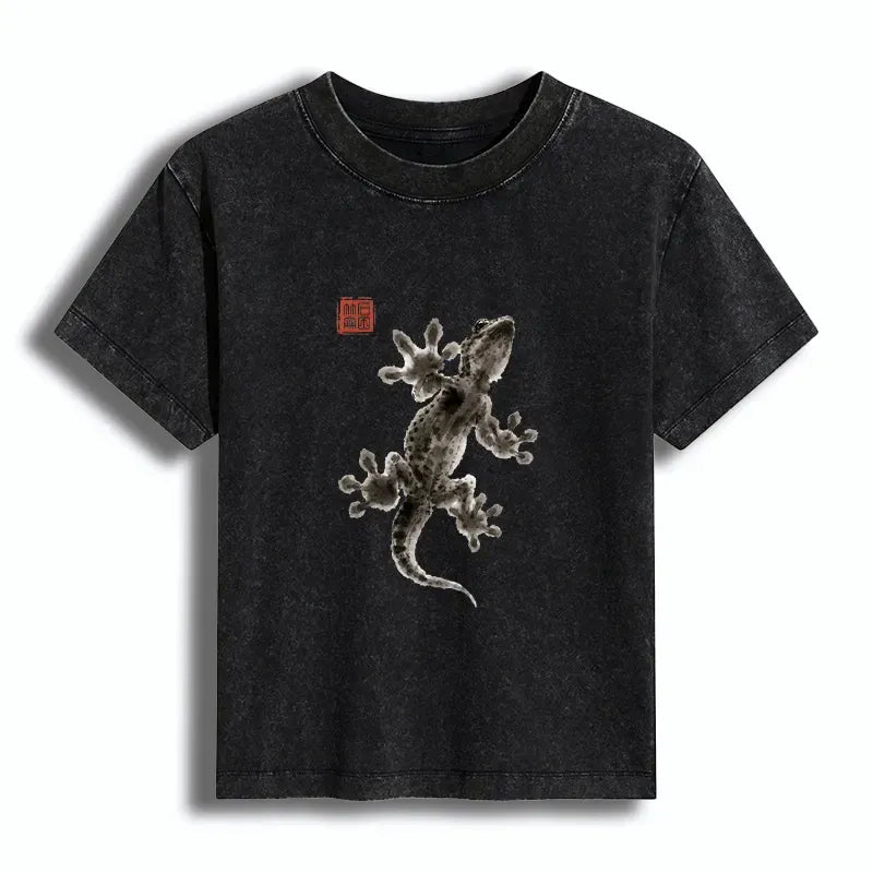 Minimal Asian Ink Brush T-shirt for Summer