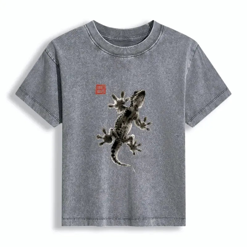Minimal Asian Ink Brush T-shirt for Summer