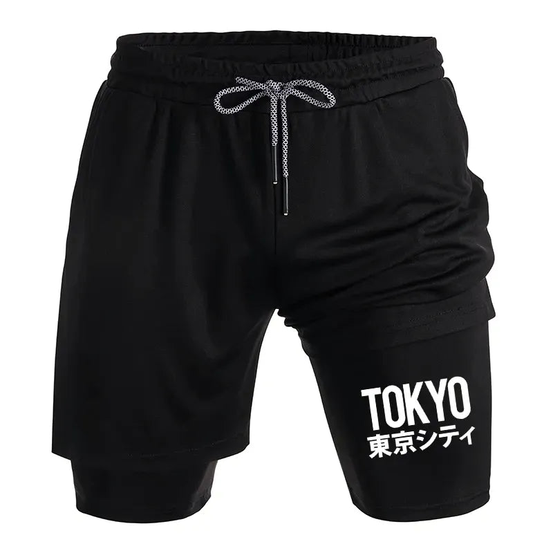 Japanese Streetwear Training Shorts for Summer