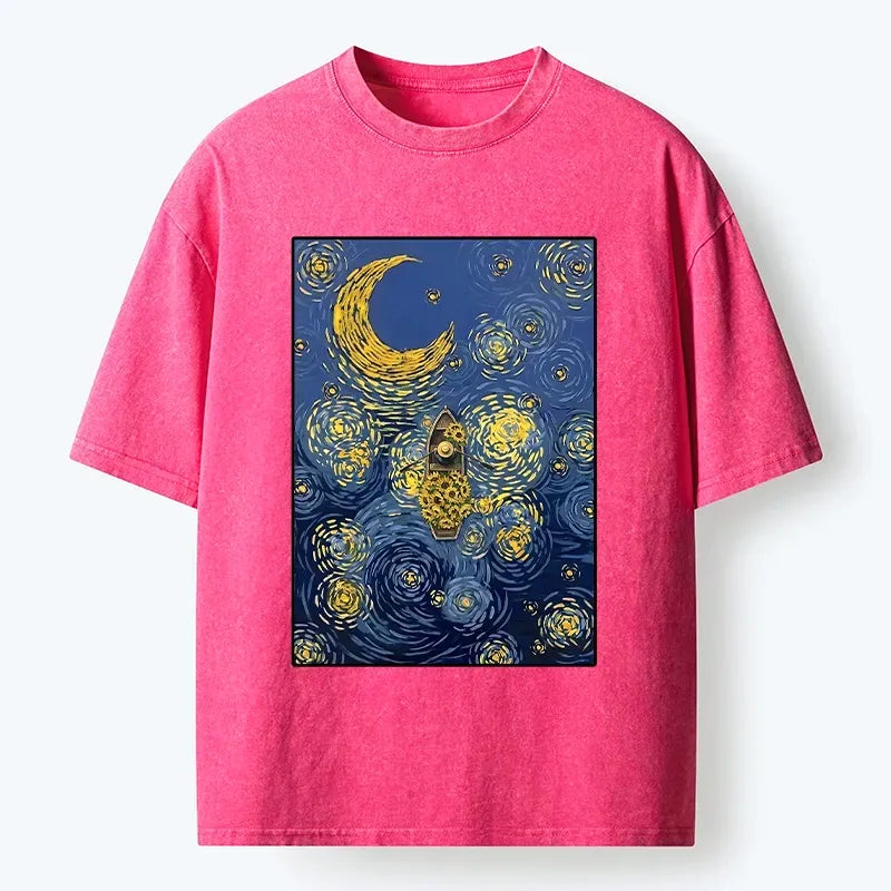 japanese vintage washed t-shirt for daily wear