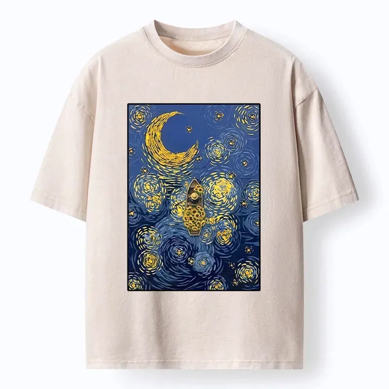 japanese vintage washed t-shirt for daily wear