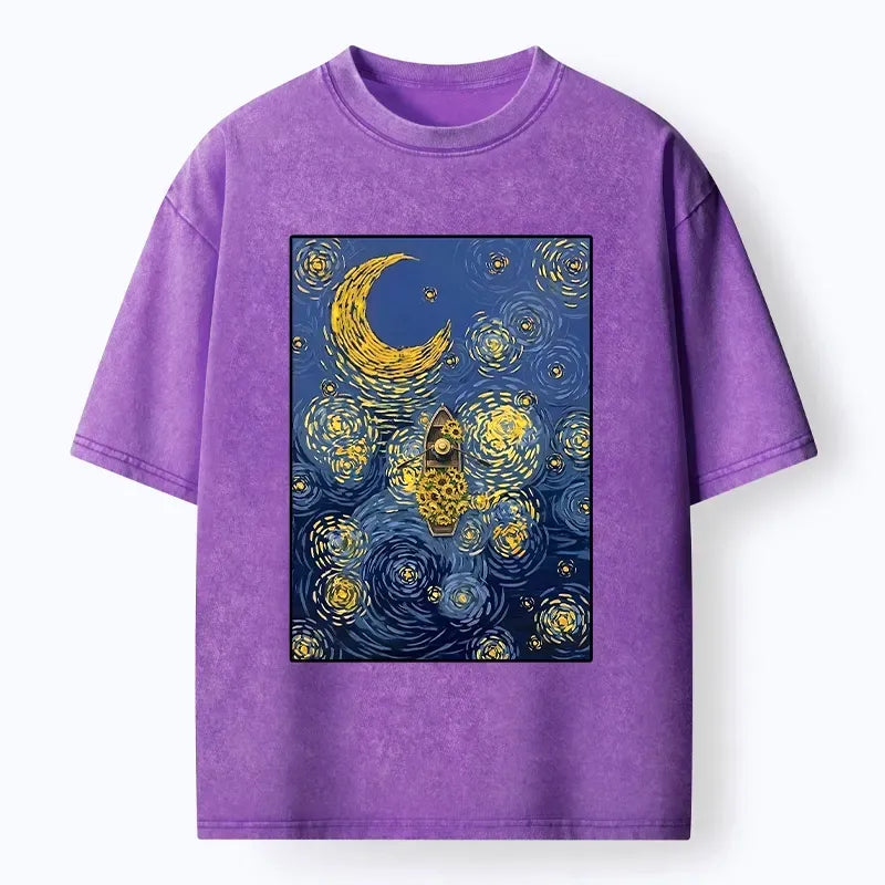 japanese vintage washed t-shirt for daily wear