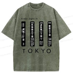 Kyoto-Lion Tokyo Scenic Spot Washed T-Shirt