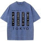 Kyoto-Lion Tokyo Scenic Spot Washed T-Shirt