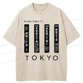 Japanese Washed T-Shirt for Daily Wear