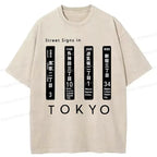 Japanese Washed T-Shirt for Daily Wear