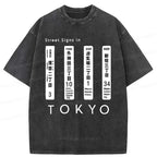 Japanese Washed T-Shirt for Daily Wear