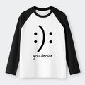 Kyoto-Lion Laugh Or Sad Raglan Long Sleeve T-shirt
