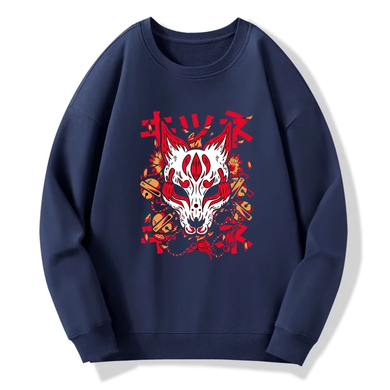 Kitsune Mask Sweatshirt for Streetwear