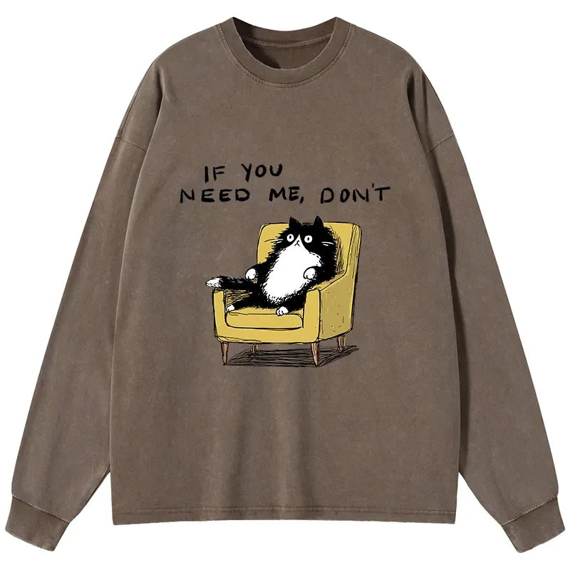 Japanese washed long sleeve t-shirt