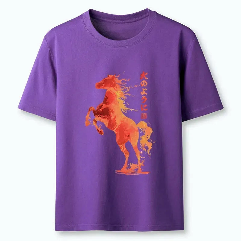 Fire Horse Japanese Tee for Daily Wear