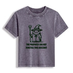 Kyoto-Lion Funny Meme Wizard Frog Weird Prophecy Women's Washed T-shirt