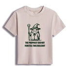 Kyoto-Lion Funny Meme Wizard Frog Weird Prophecy Women's Washed T-shirt