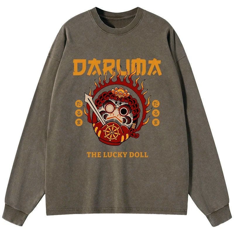 Kyoto-Lion The Lucky Doll Washed Long Sleeve T-Shirt