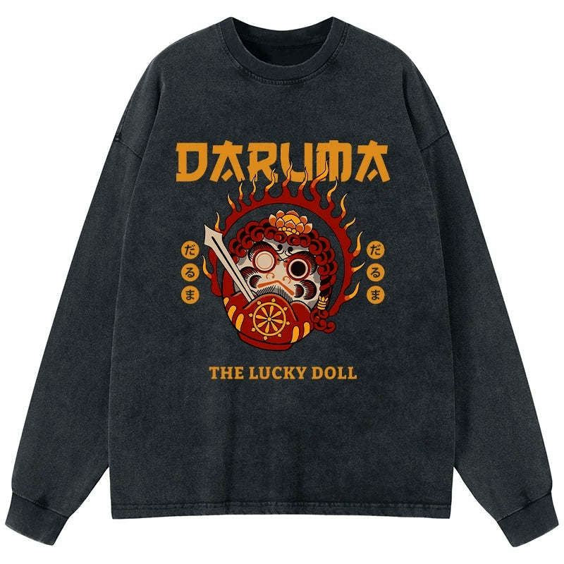 Kyoto-Lion The Lucky Doll Washed Long Sleeve T-Shirt