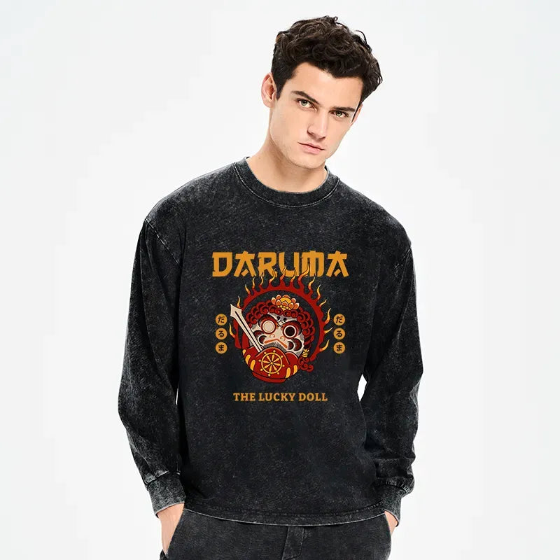 Kyoto-Lion The Lucky Doll Washed Long Sleeve T-Shirt