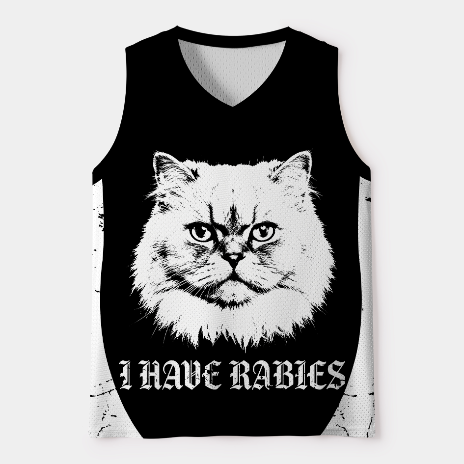 Kyoto-Lion I Have Rabies Grumpy Persian Cat Mesh Tank Top