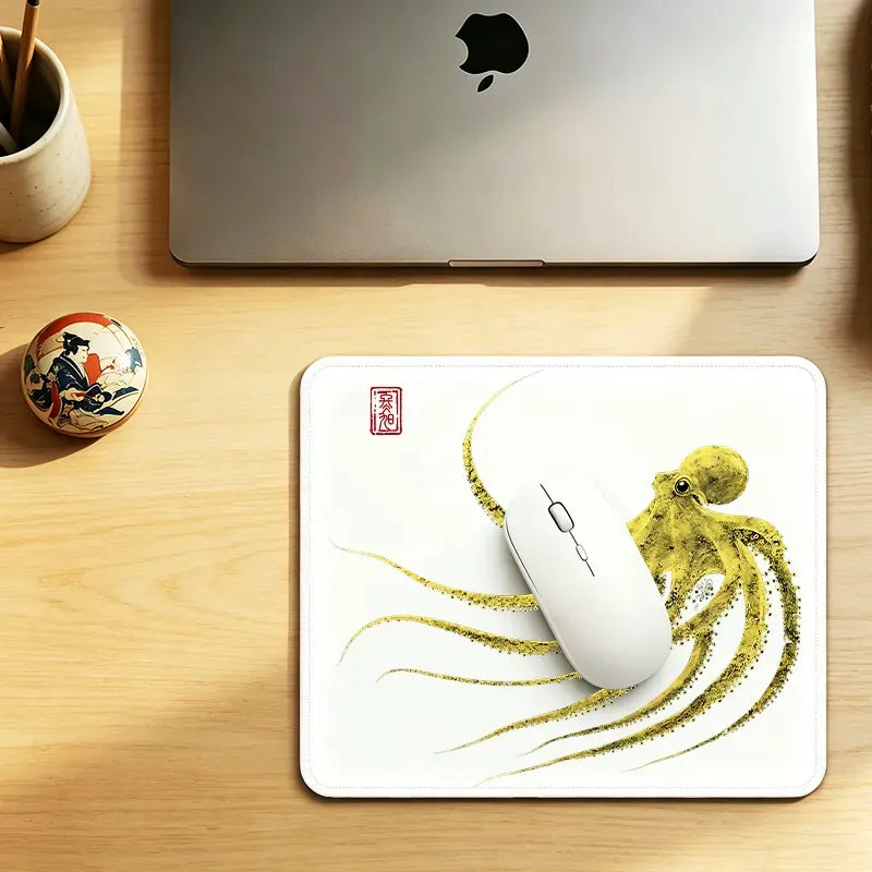Kyoto-Lion Retro Octopus Japanese Mouse Pad
