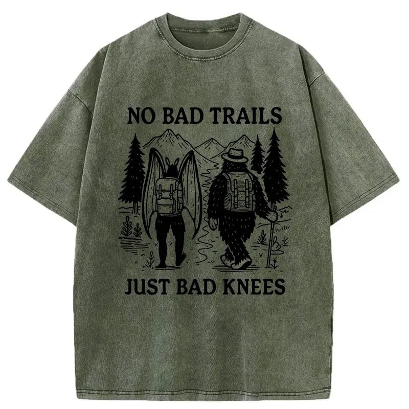 Kyoto-Lion Go Camping With Monsters Washed T-Shirt
