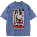 Kyoto-Lion Vintage Sumo Poster Washed T-Shirt