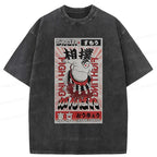 Kyoto-Lion Vintage Sumo Poster Washed T-Shirt