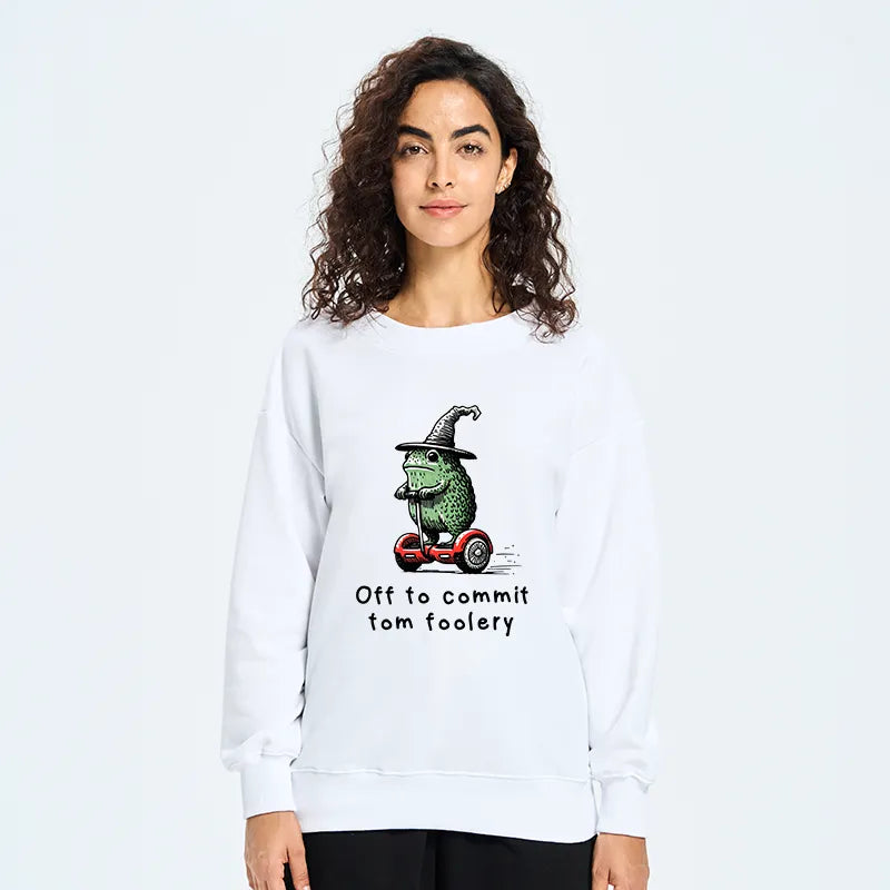 Kyoto-Lion Frog Riding A Balance Scooter Classic Sweatshirt