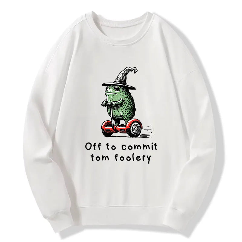 Kyoto-Lion Frog Riding A Balance Scooter Classic Sweatshirt
