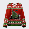Funny Cat Christmas Sweatshirt Gift for Her