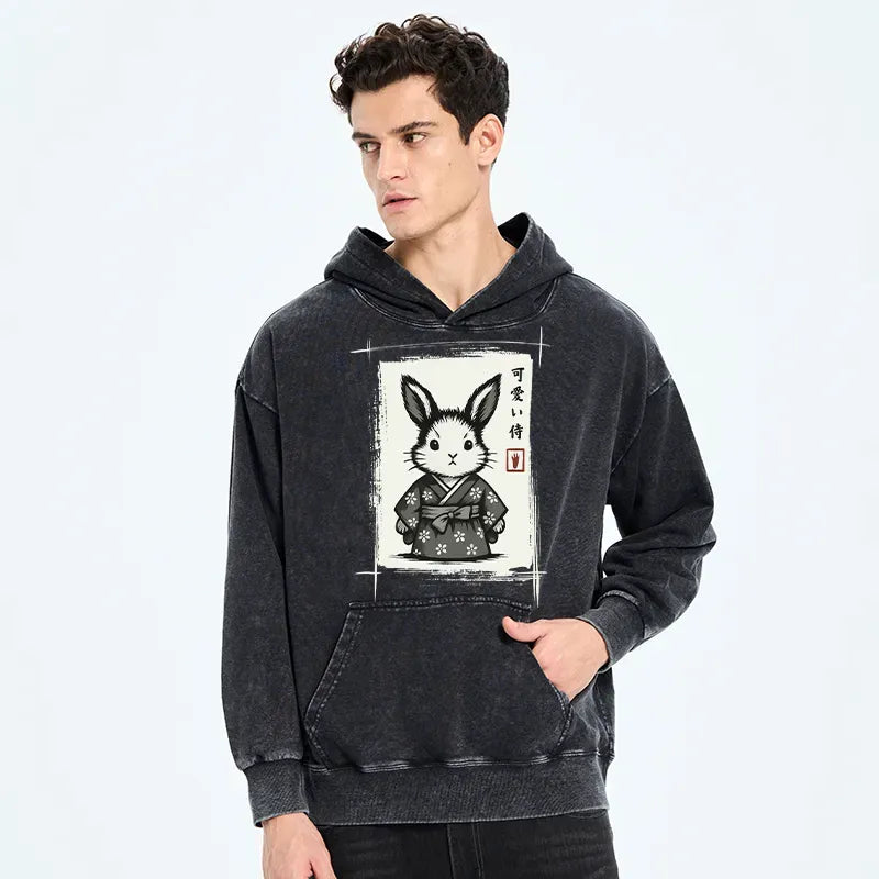 Washed unisex hoodie for daily wear