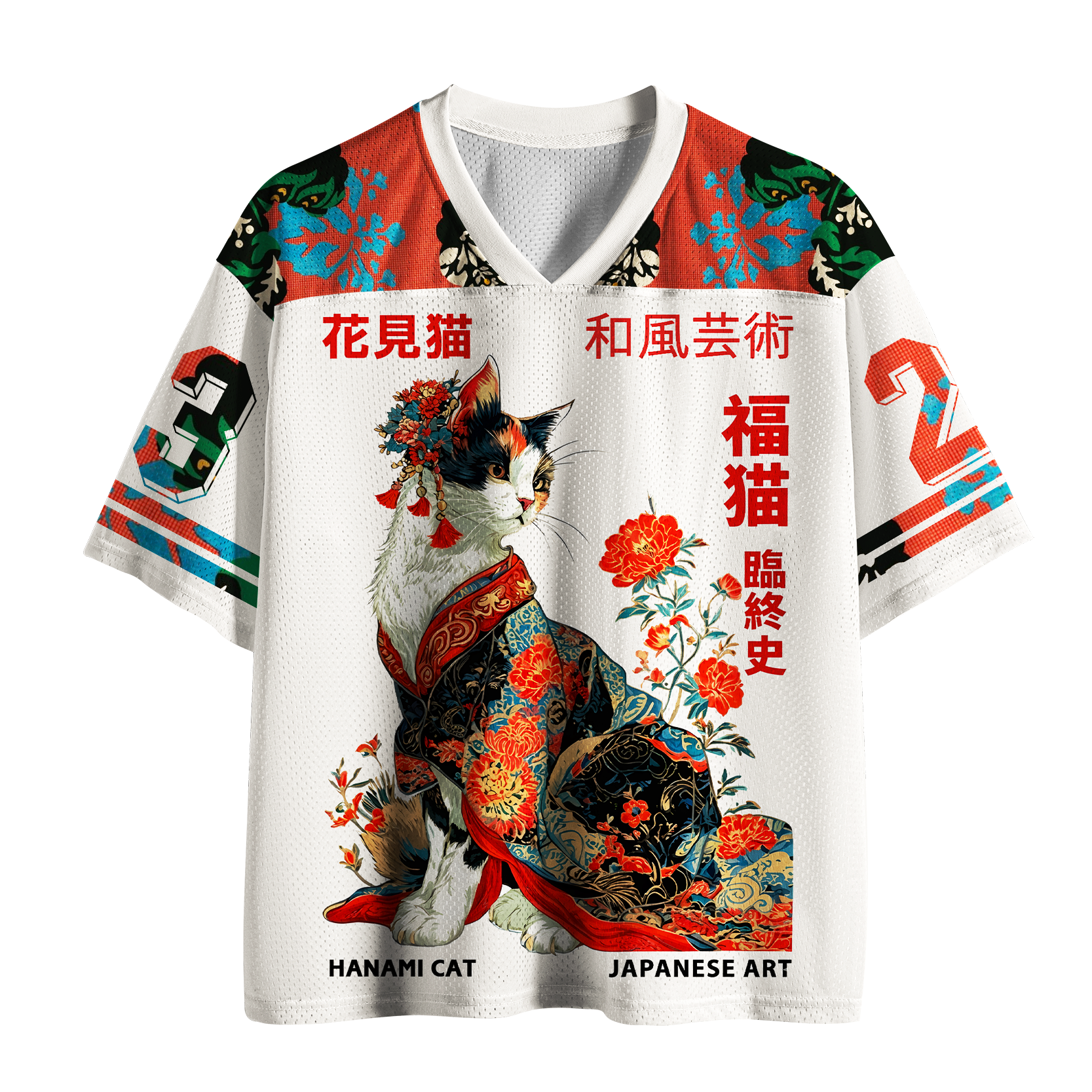 Kyoto lion ukiyo-e shirt for vacation