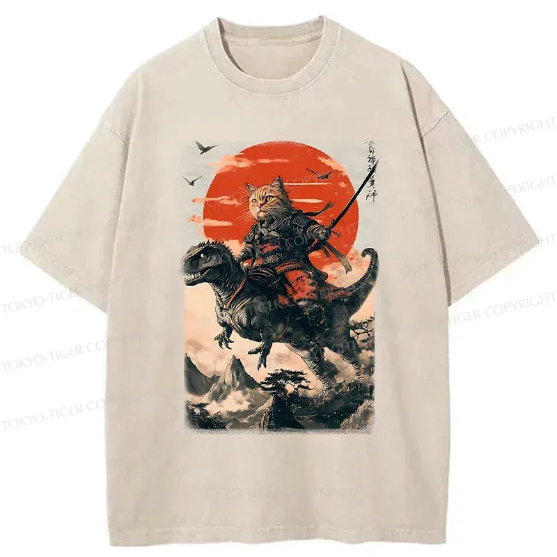 Vintage Japanese Samurai Cat Unisex Tee