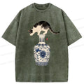 Unisex Japanese Cat Tee for Everyday Wear