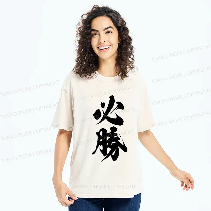 Japanese vintage washed t-shirt for daily wear