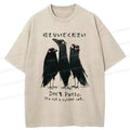 Kyoto-Lion Funny Three Crows Washed T-Shirt