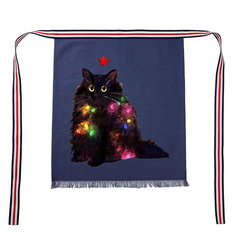 Kyoto-Lion Christmas Lights Cat Half Apron