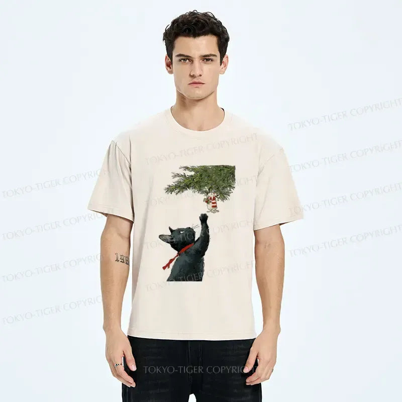 Kyoto-Lion A Christmas Tale: The Cat And The Mouse Washed T-Shirt