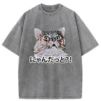 best seller angry japanese cat t-shirt