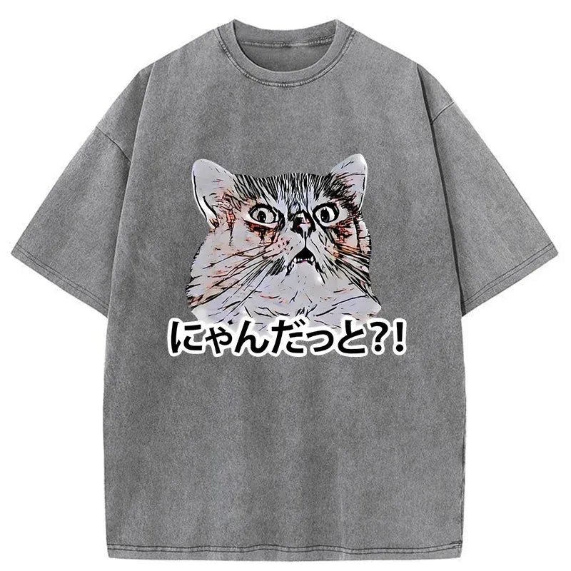 best seller angry japanese cat t-shirt
