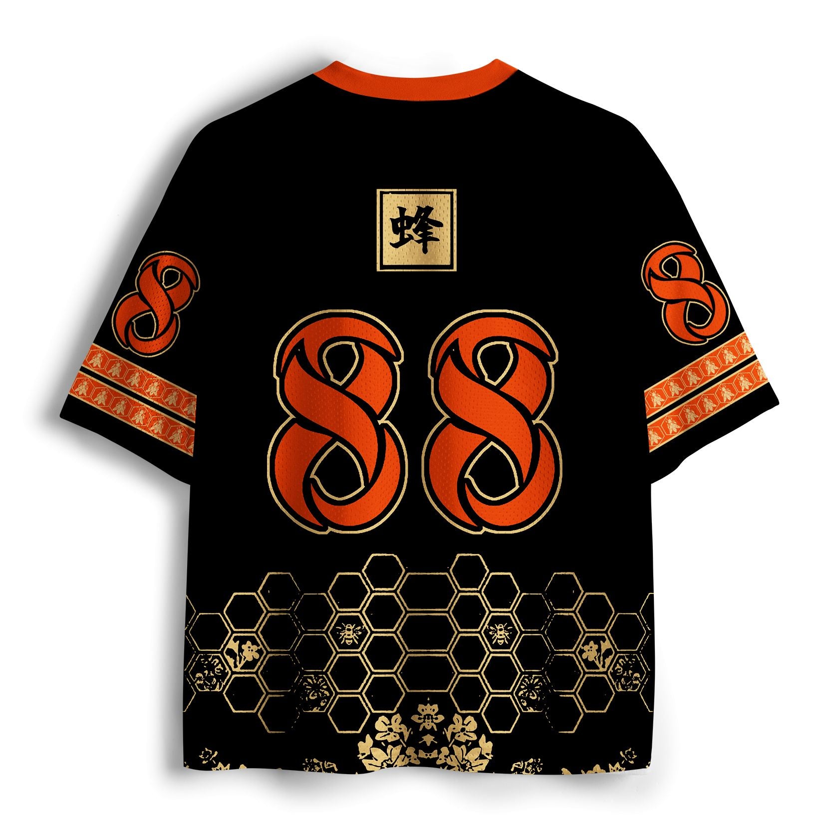 Japanese Bee Art Mesh Jersey for Daily Wear