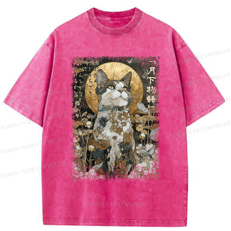 Vintage Ukiyoe Cat Moon Story Tee