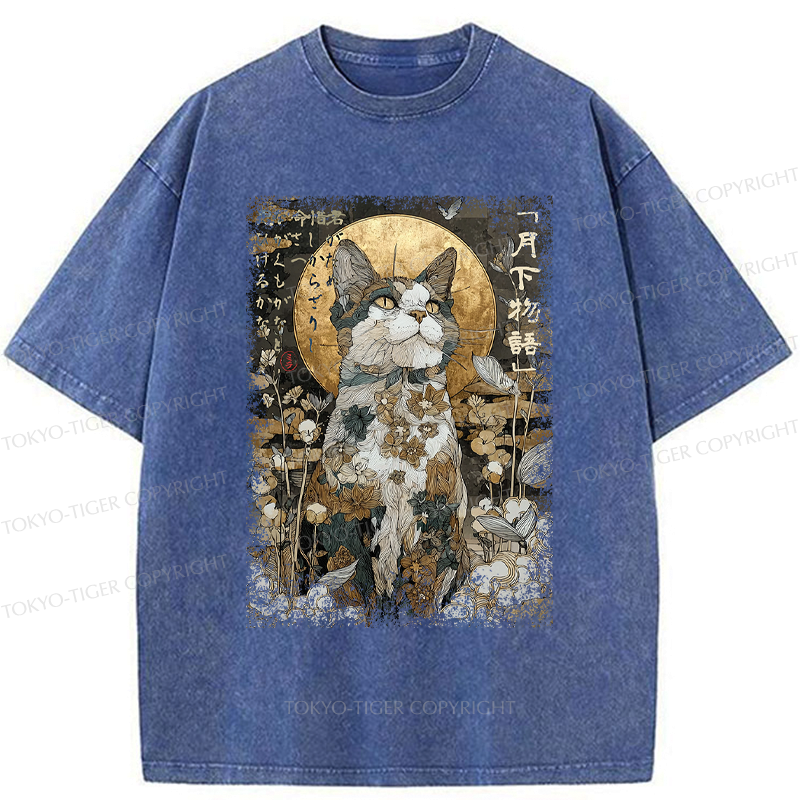 Ukiyoe Cat T-Shirt for Gift Idea