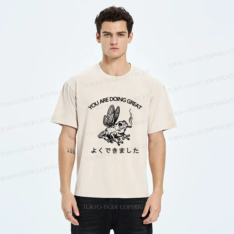 Kyoto-Lion You Are Doing Great Washed T-Shirt