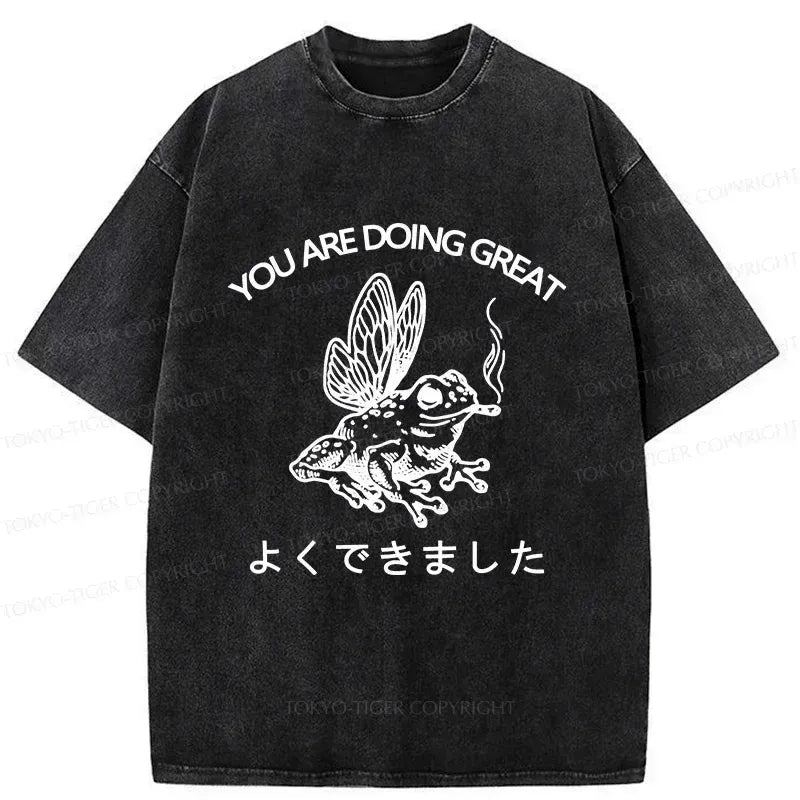 Kyoto-Lion You Are Doing Great Washed T-Shirt
