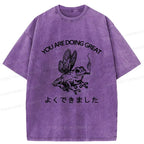 unisex cotton t-shirt with japanese lion