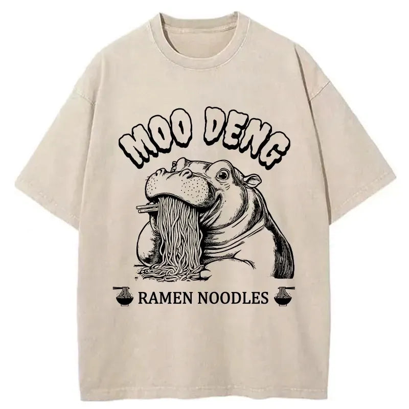 japanese ramen lover washed t-shirt