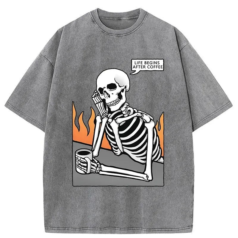 japanese washed t-shirt for everyday wear