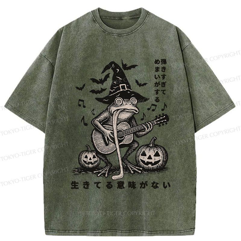 funny frog guitarist t-shirt